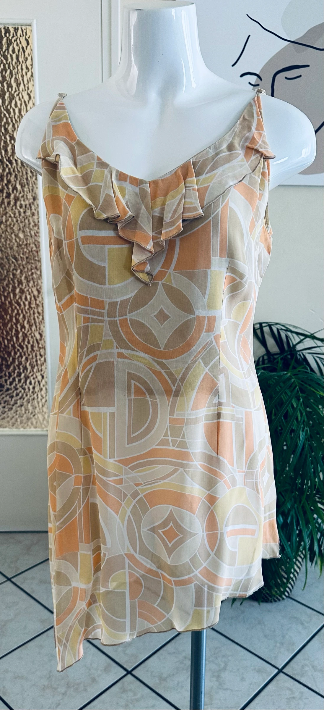 Blusa Assimétrica Estampada Maison 1.2.3 T42 – Perfeito Estado – Forrada – photo 3